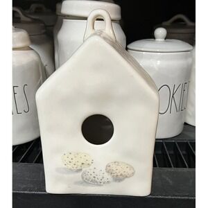 Rae Dunn Birdhouse Speckled Egg M Stamp Vintage Rare HTF